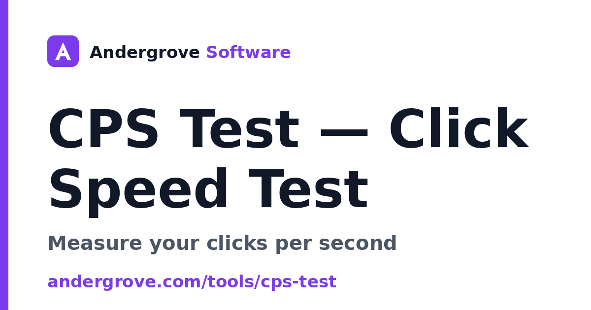 Free CPS Test — Click Speed Test (1s / 5s / 10s)